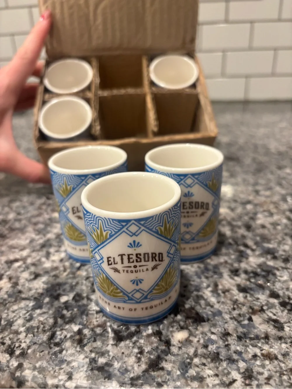 El Tesoro Tequila Ceramic Shot Glasses